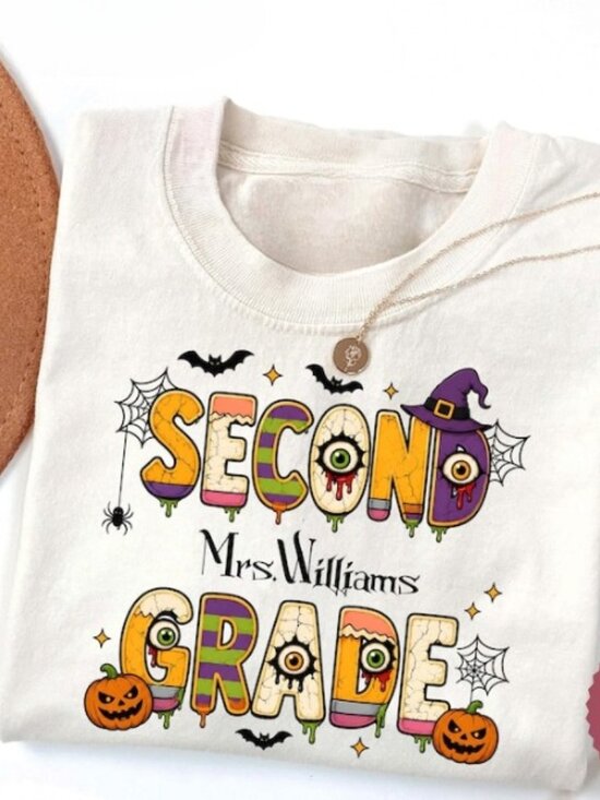 Other - Custom Halloween Second Grade Shirt, Teacher Halloween Shirt